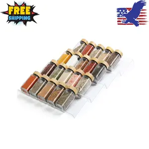 Spice Drawer Organizer 4 Tier, Acrylic Seasoning Organizer Rack, Clear