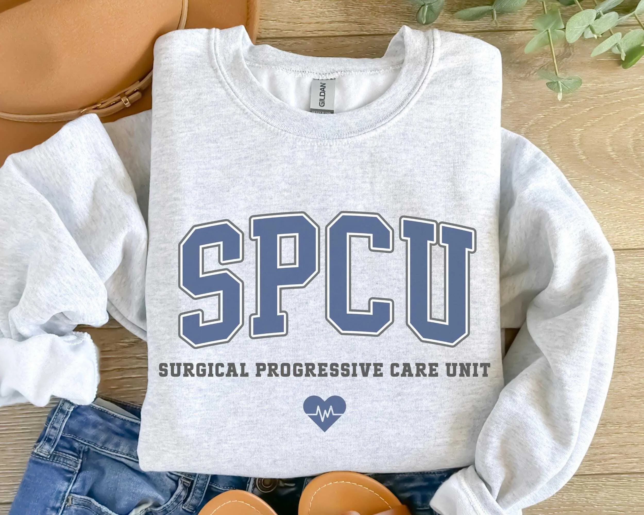 SPCU Nurse T-SHIRT or Sweatshirt, Surgical Progressive Care Unit Crewneck, SPCU Nurse Graduation Gift, PCU Nurse Sweater, Sleeve Unisex