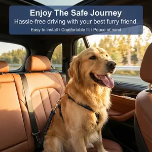 Adjustable Retractable Pet Car Seat Belt, Dog & Cat Safety Durable Reflective Harness, Universal Fit for All Sizes, Summer Gift Idea