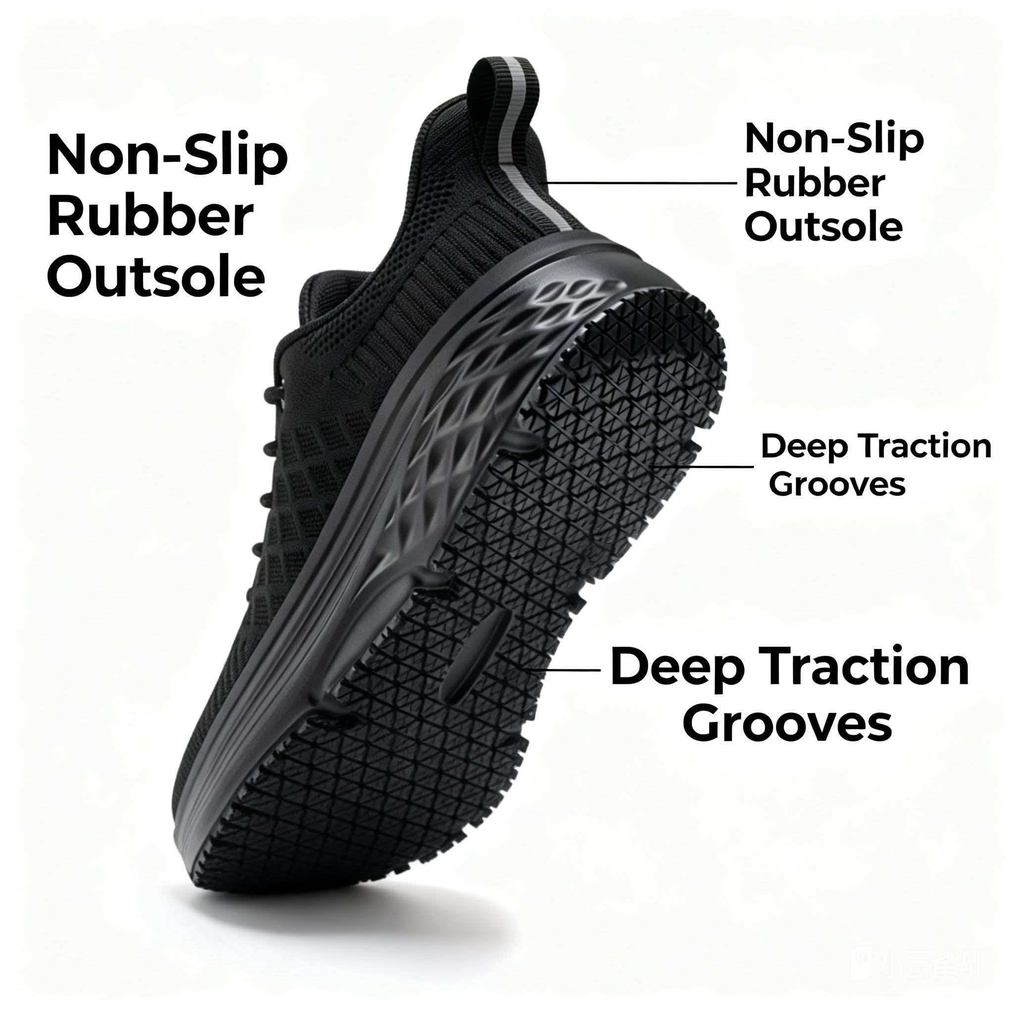 Women's Non-Slip Waterproof Oil-Resistant Chef Shoes - Breathable Fabric Footwear, Slip-Resistant Waterproof Casual Trainers for Kitchen Food Service, All-Day Comfort Walking Work Shoes, Breathable Work Shoes, Walking Shoes