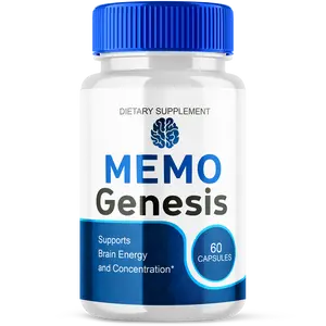 Memo Genesis Advanced Memory and Focus Support Pills Natural Vitamin Supplement Once Daily 60 Capsules