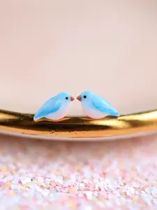 tiny bluebird post earrings