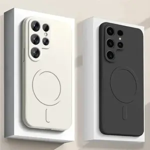 Original Liquid Silicone Magnetic Wireless Charge Case For Samsung Galaxy S26 S25 S24 S23 S22 Ultra For Magsafe Shockproof Cover