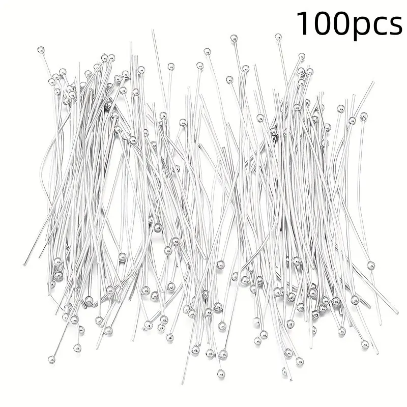 100pcs Stainless Steel Bead Needles, High Color Retention, Bendable and Cuttable, DIY Jewelry Making Supplies for Necklaces, Bracelets, Earrings