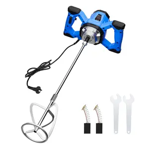 AZZUNO Cement Mixer Electric Concrete Mixer Machine 110V Handheld Mud Mixe with 6 Adjustable Speed, Portable Mortar Mixer for Mixing Concrete, Cement, Mud, Mortar, Putty, Paint