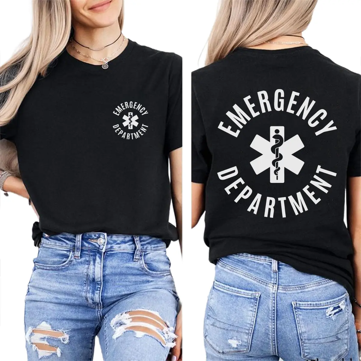 Emergency Department Medical T-Shirt, EMS First Responder Graphic Tee, ER Nurse Doctor Paramedic Shirt for Men and Women