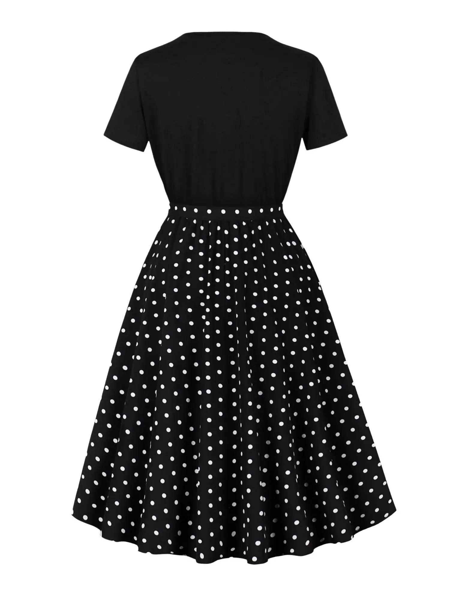 Slimming Hourglass Silhouette, Vintage Polka Dot Swing Dress  1950s Retro  Midi Dress, High-Waisted A-Line Skirt Casual Womenswear Elegance - TikTok  Shop