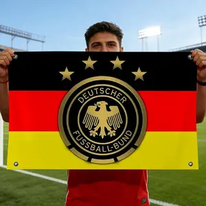 German team flag Flags Flag - Ultra Soft Skin-Friendly Machine Washable Fade Resistant Banner | HD Print Lightweight Durable Outdoor Indoor Garden Flag