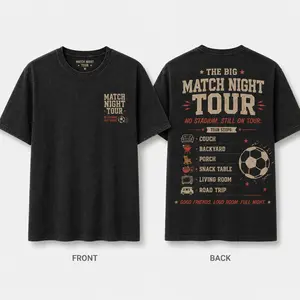 The Big Match Night Tour Graphic T Shirt No Stadium Just Vibes Tee Short Sleeve Casual Watch Party Shirt
