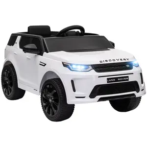 12V Kids Ride on Car, Battery Powered Kids Electric Car with Remote Control, Soft Start, LED Lights, Music Horn, 3 Speeds, White