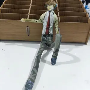 Anime DEATH NOTE Yagami Light Cosplay Plush Cotton Stuffed Doll Mascot Slender Twistable Shape Room Abstract Model Decoration