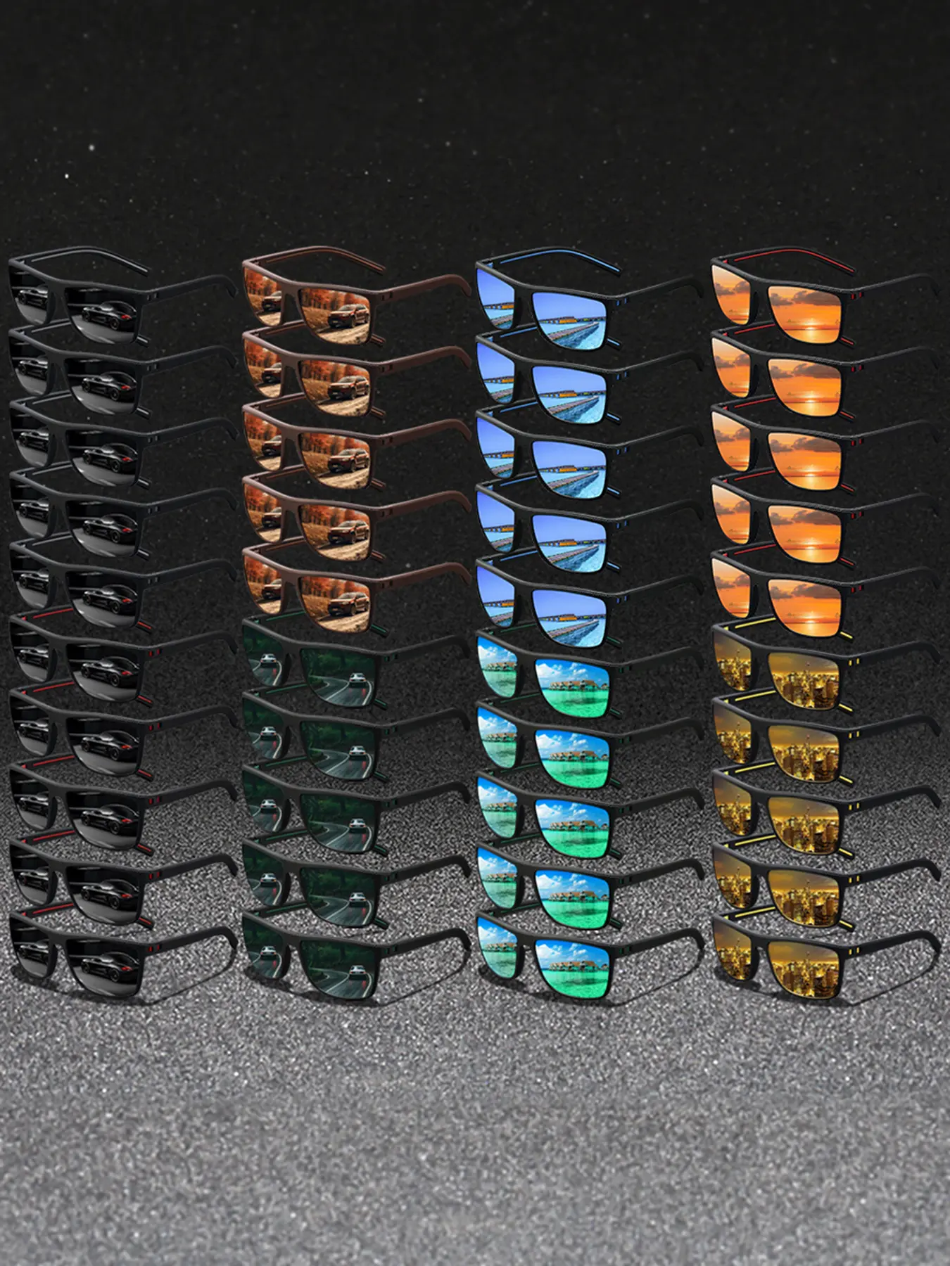 40 pcs retro plaid splice glasses,multiple color options available,suitable for both men and women,nose pad adopt rubber material,comfortable to wear,classic design enhances fashion sense,suitable for casual and daily wear
