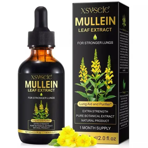 Mullein Leaf Drops with Chlorophyll Extract Drop- Lung Cleanse - Mullein Leaf Extract