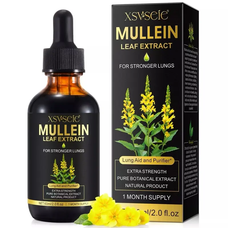 Mullein Leaf Drops with Chlorophyll Extract Drop- Lung Cleanse - Mullein Leaf Extract