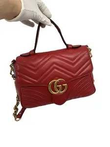 Pre-owned GUCCI GG Marmont Matelassé Leather Top Handle Shoulder Bag/KH05104206/4206