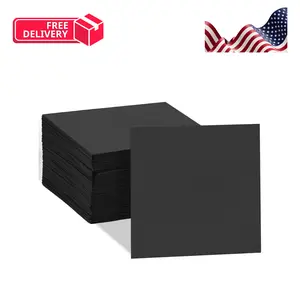 100 Pack Cocktail Napkins, 2-Ply Disposable Black Paper Napkins Bulk