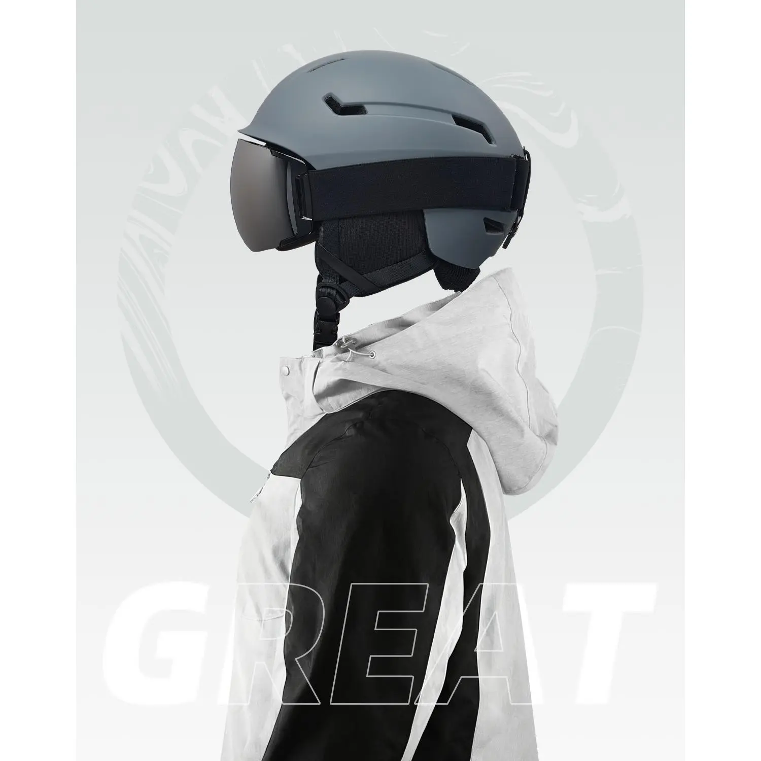 Adjustable Ski & Snowboard Helmet with Magnetic Goggles -- Shock-absorbing PC shell and EPS inner Adjustable Ski & Snowboard Helmet with Magnetic Goggles -- Shock-absorbing PC shell and EPS inner