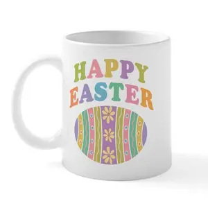 Happy Easter Ceramic Coffee Mug - Festive Easter Mugs for Celebrations, Happy Easter Mug