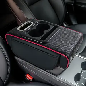 Car Middle Center Console Cover with Cup Holder for Long Driving,Car Armrest Cover for SUV,car arm rest bo Truck-2.95in Height-Lifts Arms to Relax Muscles,Multi-functional Storage is Ideal for Trips Scratch-resistant multifunctional car armrest box