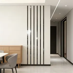 10 pieces of black long acrylic mirror wall stickers, self-adhesive decorative strips, Home decor, size 3X50cm, easy to install, no need for drilling, suitable for decoration of living rooms, bedrooms, ceiling frames, and TV background walls