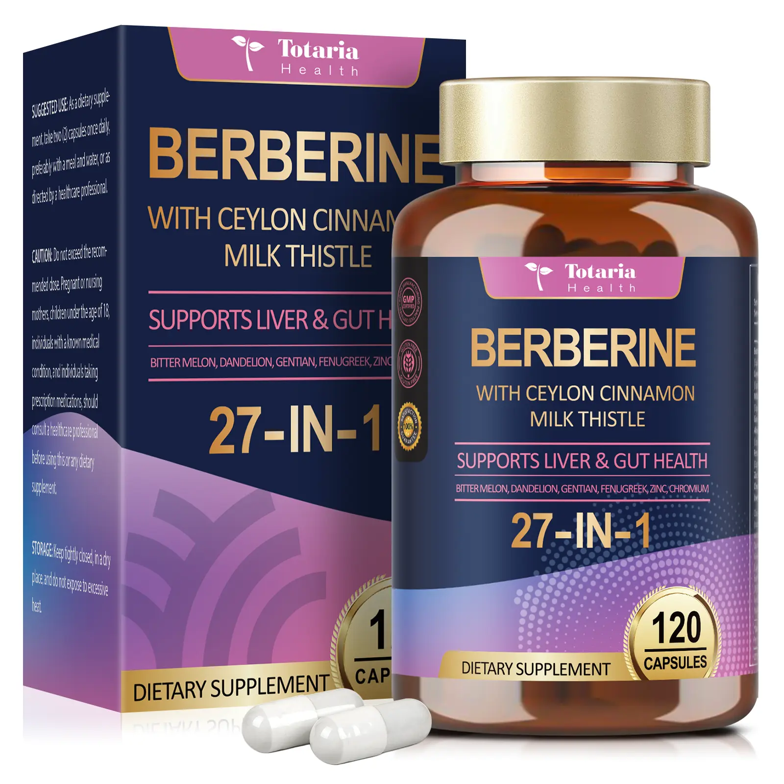 Totaria 27-in-1 Complex | Berberine + Ceylon Cinnamon + Milk Thistle + Green Tea | Vegan Formula | Daily Wellness Support | #DealsForYouDays