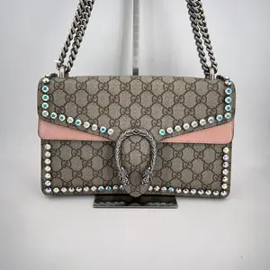 Pre-owned GUCCI canvas Crossbody Bags GG Supreme Dionysus Small Shoulder Bag