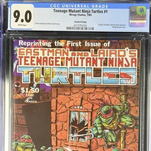 Mirage Studios CGC 9.0 Teenage Mutant Ninja Turtles #1 Fourth Printing First Issue of Eastman & Laird's Comic Book