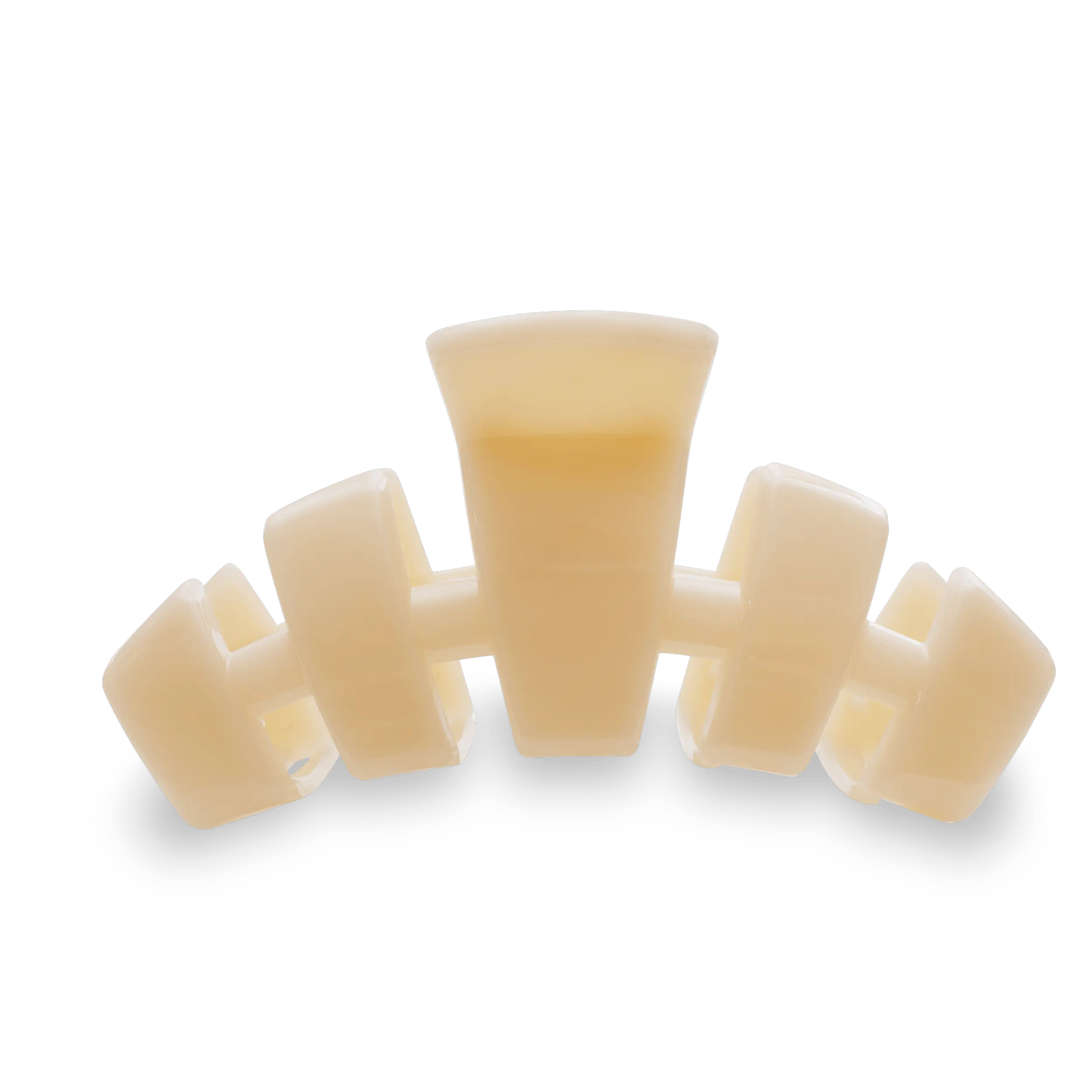 TELETIES - Almond Beige - Medium - Classic Hair Claw Clip - Strong Grip