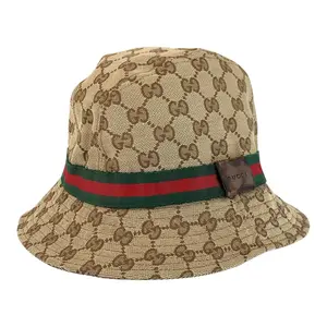 Pre-owned GUCCI Canvas Small Leather Goods GG Bucket Hat