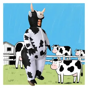 Cow Inflatable Costume, 1 Count Funny Costumes, Festival Costume, Inflatable Costume for Halloween, Christmas, Easter, Birthday Party, Cosplay