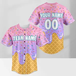 2025 Custom Ice Cream Drip Baseball Jerseys for Family Game Day - Stand Out in Style!