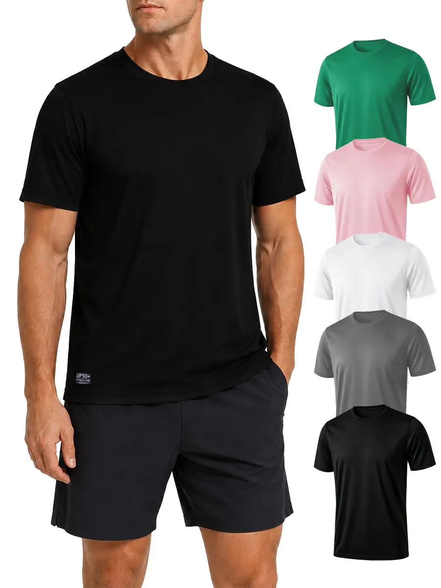 UPF 50+ Short Sleeve Rash Guard Shirt,Sportswear T-Shirt for Gym Workout Running Women and Mens Activewear Top, Breathable Quick-Dry Short Sleeve Crew Neck Dry Fit Gym Tee, Lightweight Men's Athletic Tee, Ideal for Outdoor Activities 2026 #Summervibes