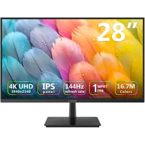 Z-EDGE 28" 4K IPS Monitor, 144Hz, 1MS, FreeSync, DisplayPort/HDMI, Low Blue Light Eye Care