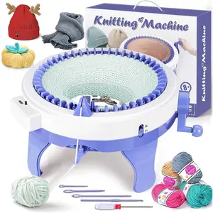 48  Knitting Machines with Row Counter,  Knitting Crochet Machine,Weaving Round Loom,Double Knit Loom Machine Kit,DIY Knit Scarf Hat Sock