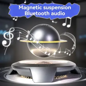 HCNT Magnetic Levitating Saturn 360 degree rotating Smart Light for Bluetooth Speaker Suspended Design with Aesthetic Space Vibe Levitation Rotating Design Modern Style LED Light Touch Control Perfect Home Office Decor Creative Gifts