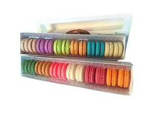 Macaron Bites Cookies Gift Box - 24 Pack, French Macarons with Creamy Exotic Fillings, Perfect for Parties and Special Occasions, Chic and Sophisticated