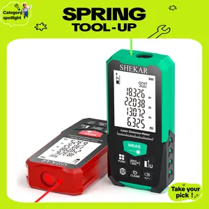 #TikTokShopSpringGlowUp 328ft Digital Laser Measure with Upgrade Electronic Angle Sensor Finder Room Measuring Tool for Distance, Area, Volume, Single/Double Pythagorean Measurement Calibration Function 2 Datum Mode Levels History Record