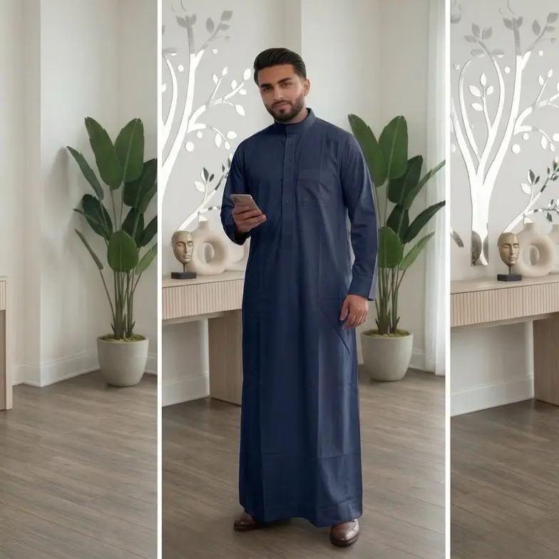 Men’s Blue thobe - Size 52,54,56,58,60(No Return/No Exchange Due to Hygiene & Customer Safety Requirements)
