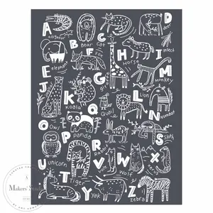 Nordic Alphabet - Mesh Stencil 8.5x11