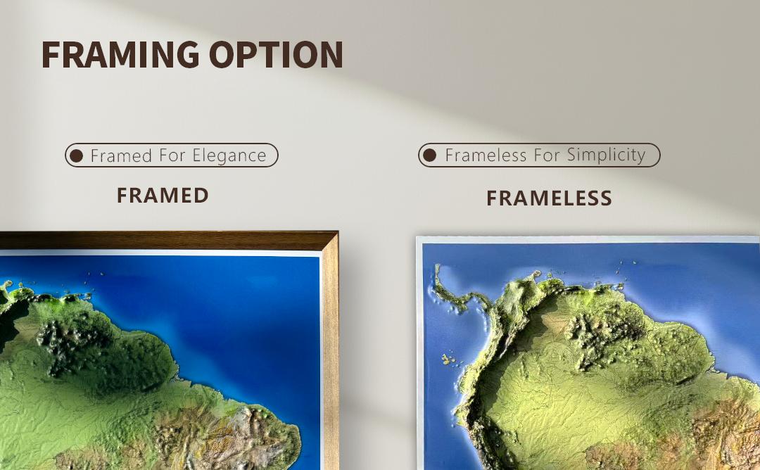 3D South America Map