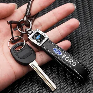 Ford Car Embroidered Stylish Keychain with Ford Logo, Durable Fabric Material, Perfect Gift for Ford Enthusiasts & Drivers