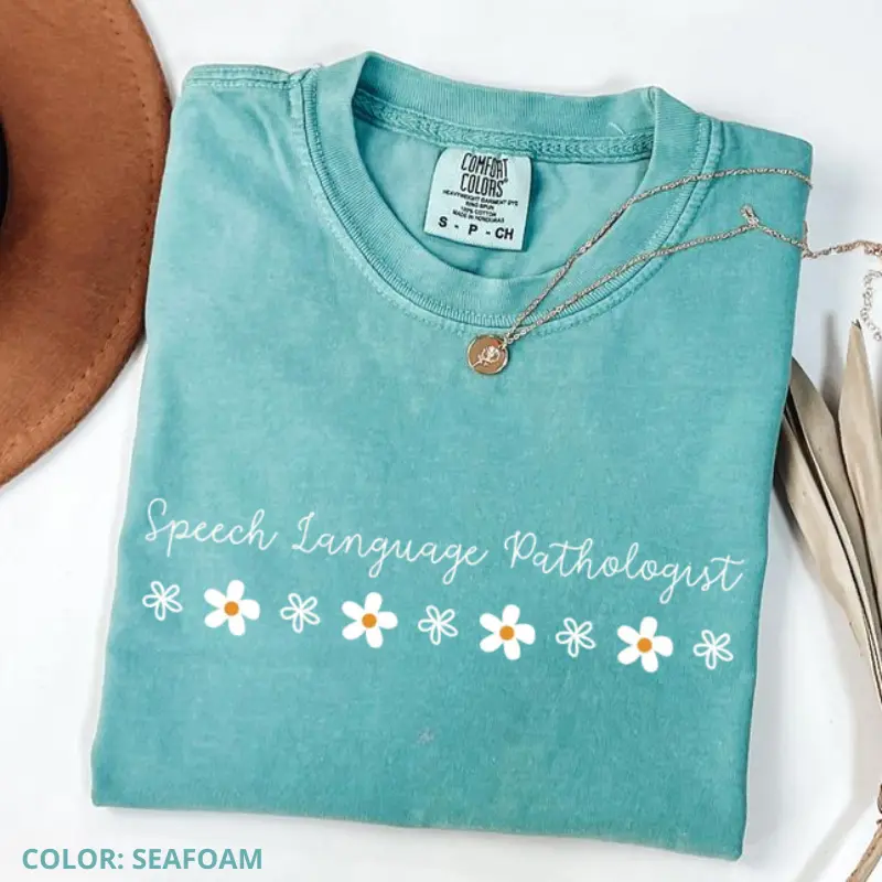 Comfort Colors Speech Language Pathologist Shirt, Floral Speech Therapy Tee, Inspirational Shirt, Gift For Therapist, SLP Shirt, SLP Gifts