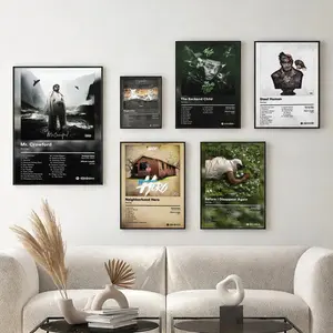 N-NoCap Album Poster HD Waterproof Wall Art Sticker Poster | Self-Adhesive Peel & Stick Wall Decor | Fade-Resistant, Long-Lasting, Easy Apply & Remove | Modern Decorative Print for Living Room Bedroom Office Bar | Multiple Sizes