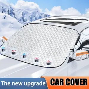 Car Accessories Winter Car Snow Shieldfor for Nissan Rogue Sentra Kicks X-Trail Frontier Versa Four Seasons Thickened Front Windshield Frost-Proof and Frost-Proof Car Cover Sunshade Magnetic Suction Snow Shield
