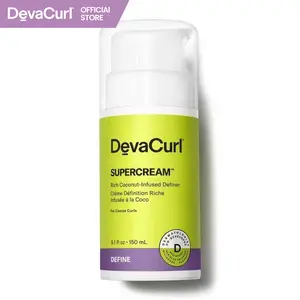 DevaCurl SuperCream 5.1 oz: Ultra-Rich Moisturizing Coconut-Infused Definer, Multitasking Styler