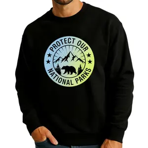 National Parks Protection Sweatshirt – Vintage Forest Graphic Long Sleeve