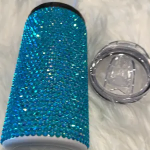 Stainless Steel 4 in 1 Can Koozie with Rhinestones - Blue Shift - Kitchen, Utensils