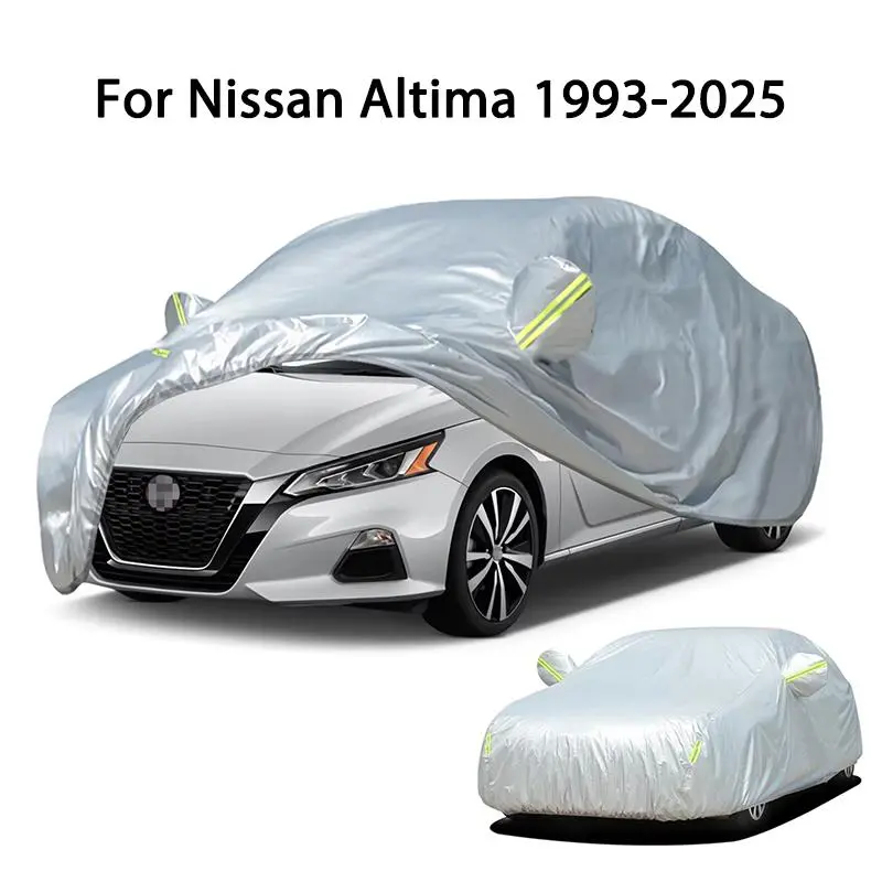 Car Cover with Reflective Strip, Car Cover for Nissan Altima 1993-2025, Car Exterior Accessories, Sun Protective & Heat Insulation Car Cover, Sunshade for Car Outside, Durable Cover, Car Covers for Automobiles
