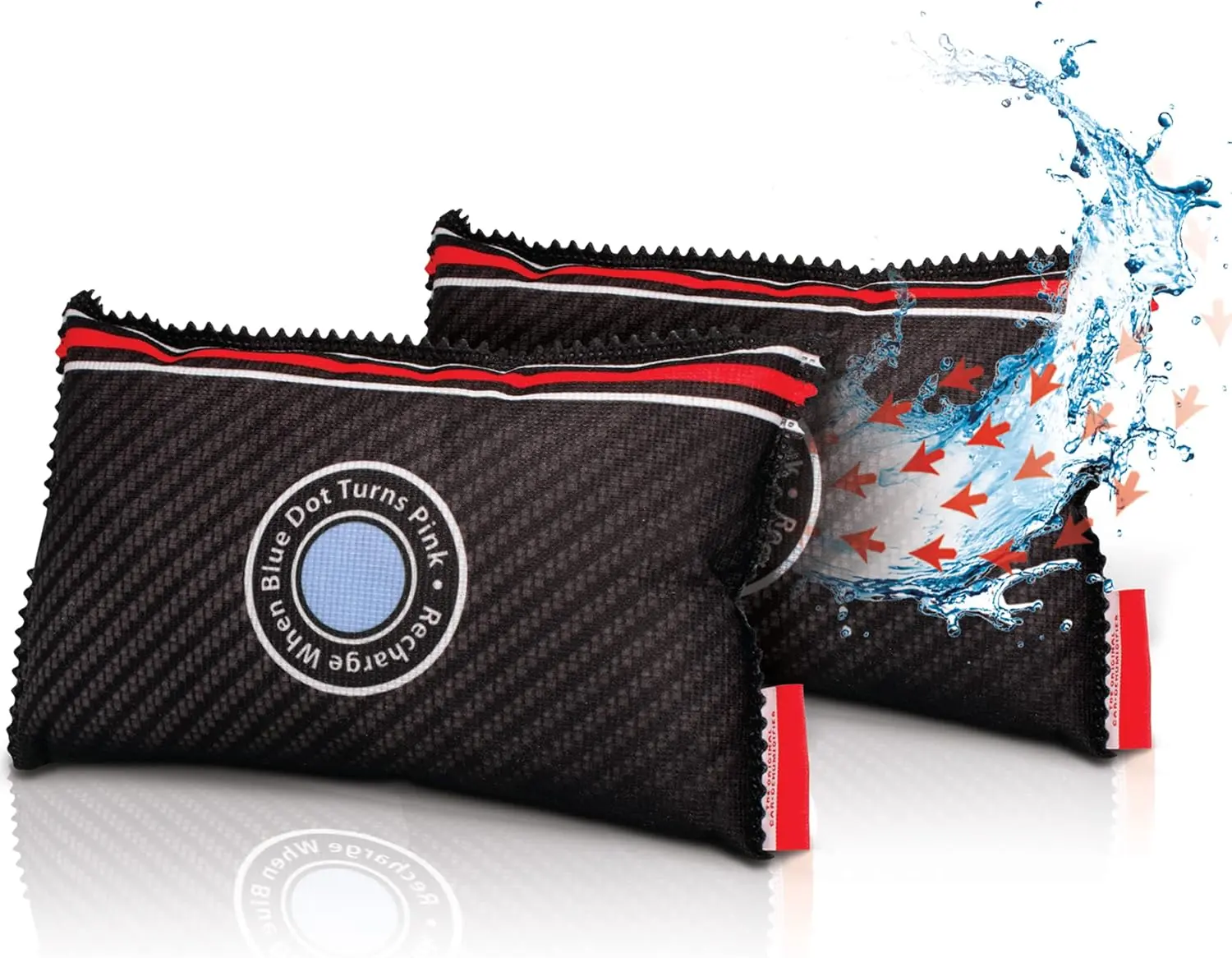 Reusable Car Dehumidifier Bag (2 Pack) Rechargeable Dehumidifier bags for Car, Trucks, and RVs - Prevent Damp & Moisture on Windscreens - Leakproof Moisture Absorber for Car and Home