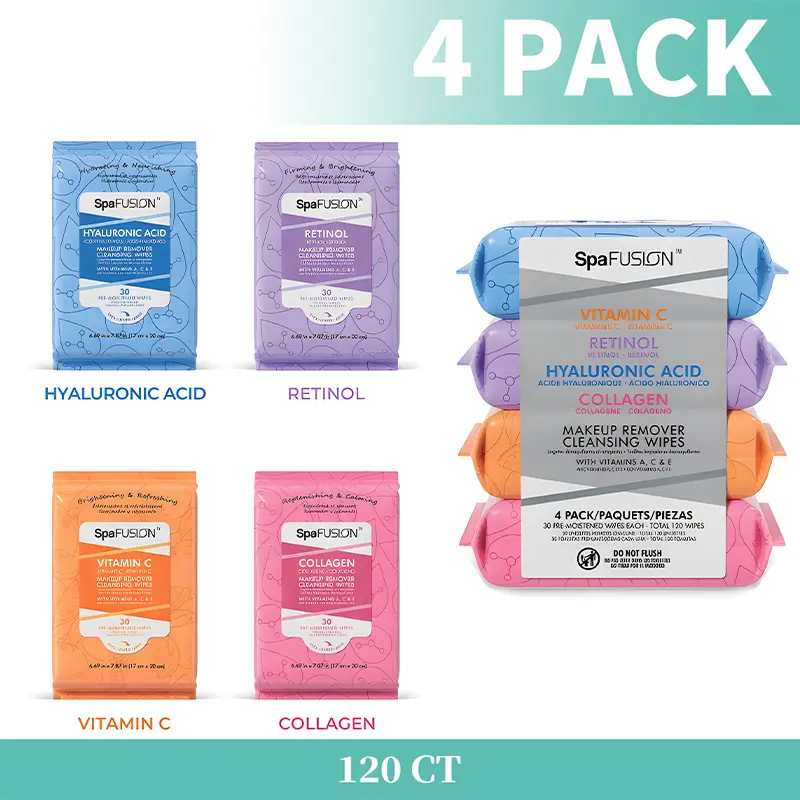 4 PACK Cleansing Wipes